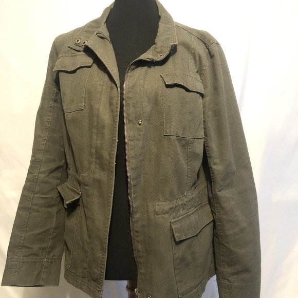 Merona Olive Army Green Military Utility Jacket - Picture 1 of 6